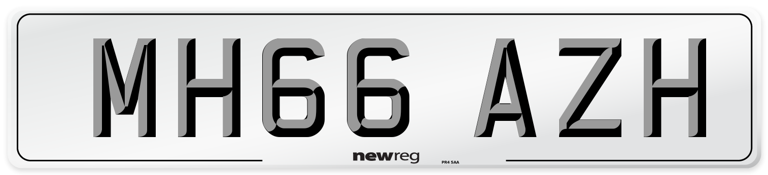 MH66 AZH Number Plate from New Reg